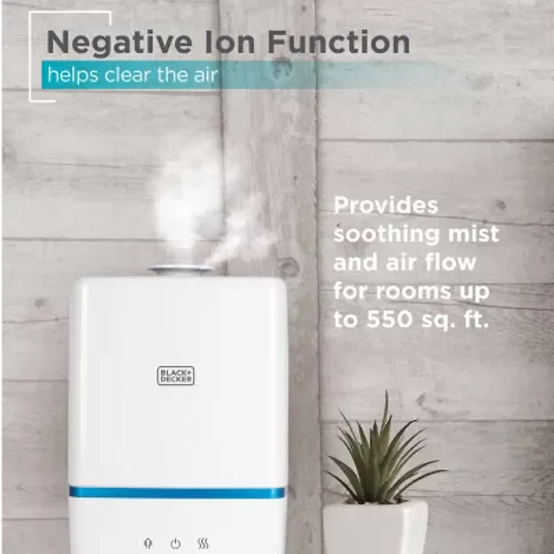Black+Decker 1.32-Gallon Ultrasonic Humidifier - Cool & Warm Mist