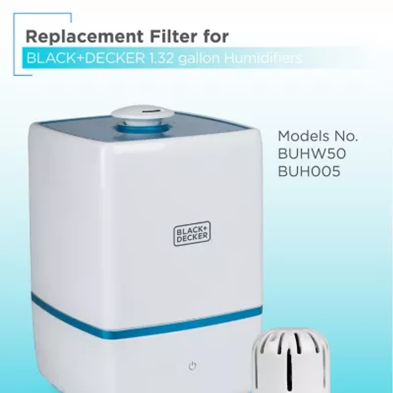 Black+Decker Replacement Filter for 1.32 Gallon Ultrasonic Humidifiers, Pack of 2