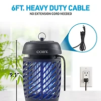 COBY 10-Watt Indoor/Outdoor Hanging Bug Zapper for 800 Sq. Ft. Coverage