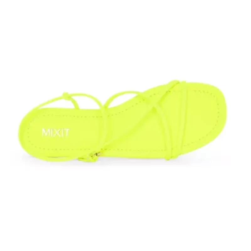 Mixit Womens Skinny Strap Ankle Flat Sandals