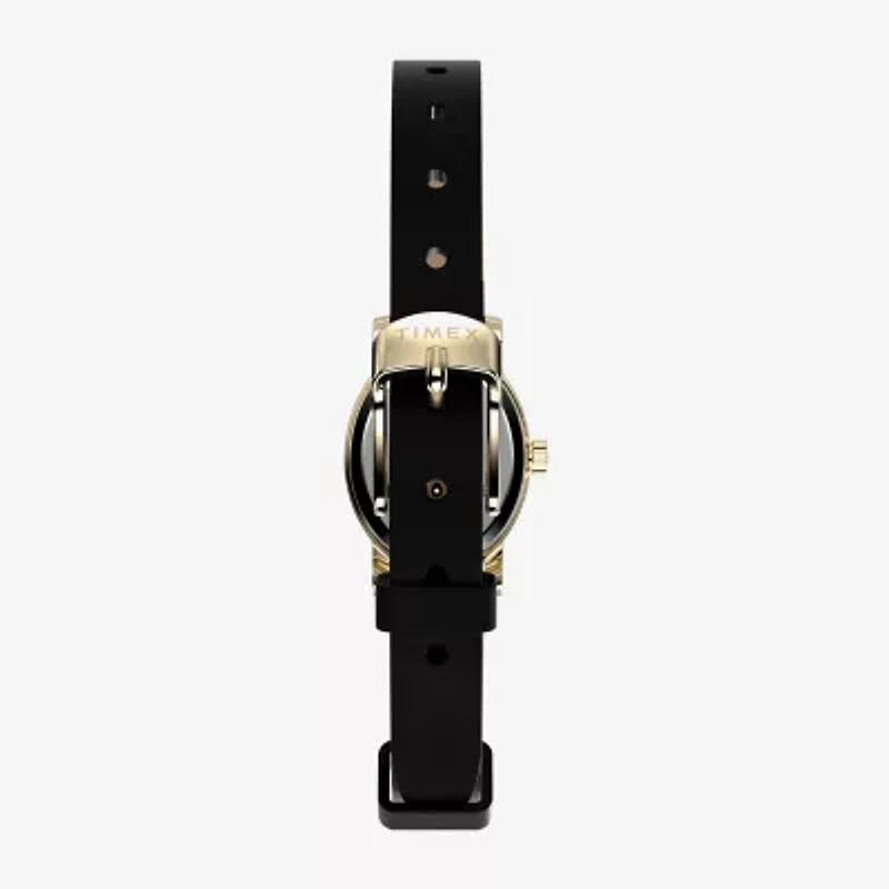 Timex Womens Black Leather Strap Watch Tw2w82600jt