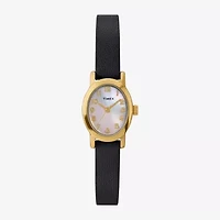 Timex Womens Black Leather Strap Watch Tw2w82600jt
