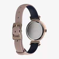 Timex Womens Silver Tone Leather Strap Watch Tw2w96300jt