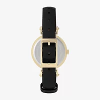 Timex Womens Black Leather Strap Watch Tw2w96400jt