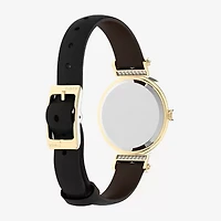 Timex Womens Black Leather Strap Watch Tw2w96400jt
