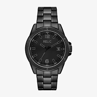 Relic By Fossil Mens Black Bracelet Watch Zr16047