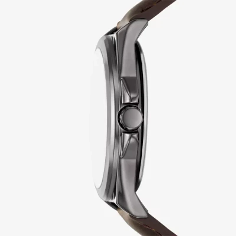 Relic By Fossil Mens Brown Leather Strap Watch Zr16049