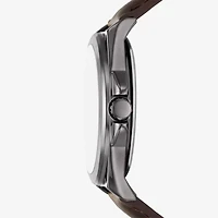 Relic By Fossil Mens Brown Leather Strap Watch Zr16049