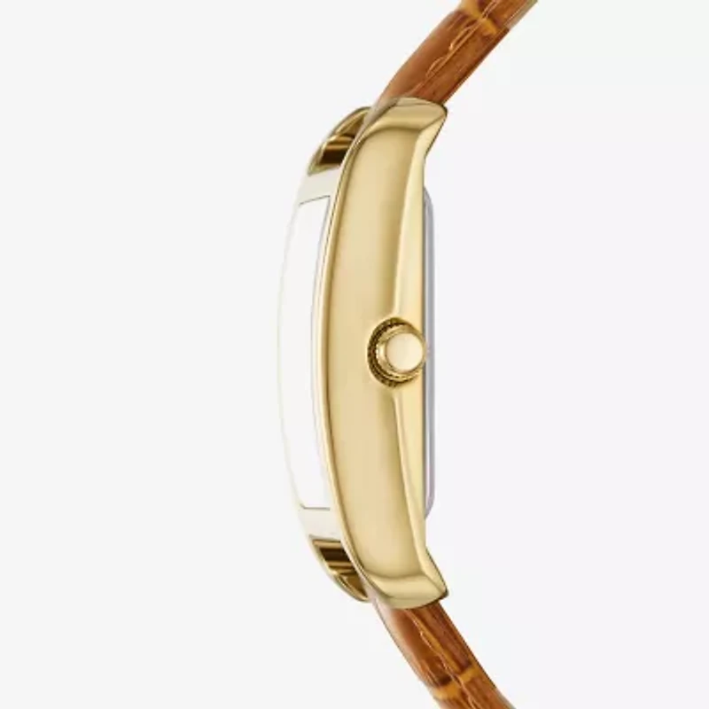 Relic By Fossil Womens Brown Leather Strap Watch Zr34670