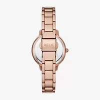 Relic By Fossil Womens Rose Goldtone Bracelet Watch Zr34671