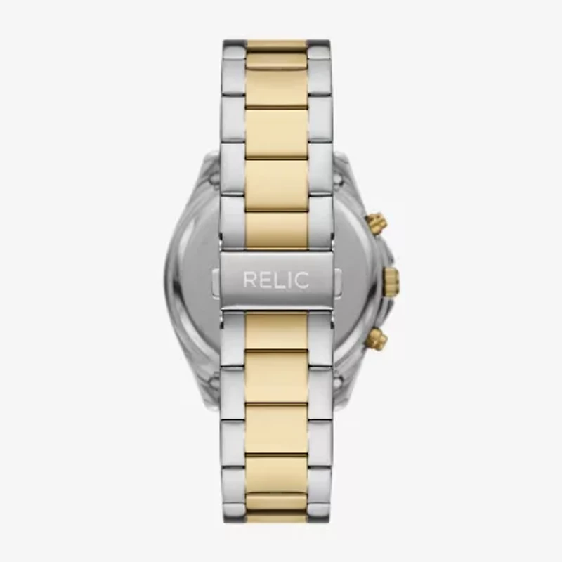 Relic By Fossil Mens Two Tone Bracelet Watch Zr77339
