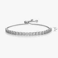 Sparkle Allure Diamond Accent Pure Silver Over Brass 9 Inch Wheat Round Bolo Bracelet