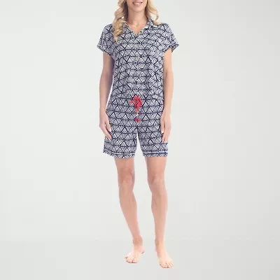 Ocean Pacific Womens Short Sleeve 2-pc. Pajama Sets