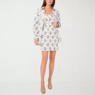 Sam And Jess Womens Floral Jacket Dress