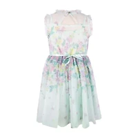 Lilt Little & Big Kid Girls Short Sleeve Flower Girl Fit + Flare Dress