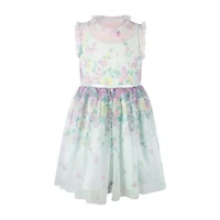 Lilt Little & Big Kid Girls Short Sleeve Flower Girl Fit + Flare Dress