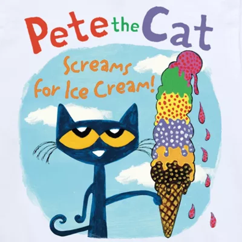 Little & Big Kid Boys Crew Neck Short Sleeve Regular Fit Pete the Cat Graphic T-Shirt