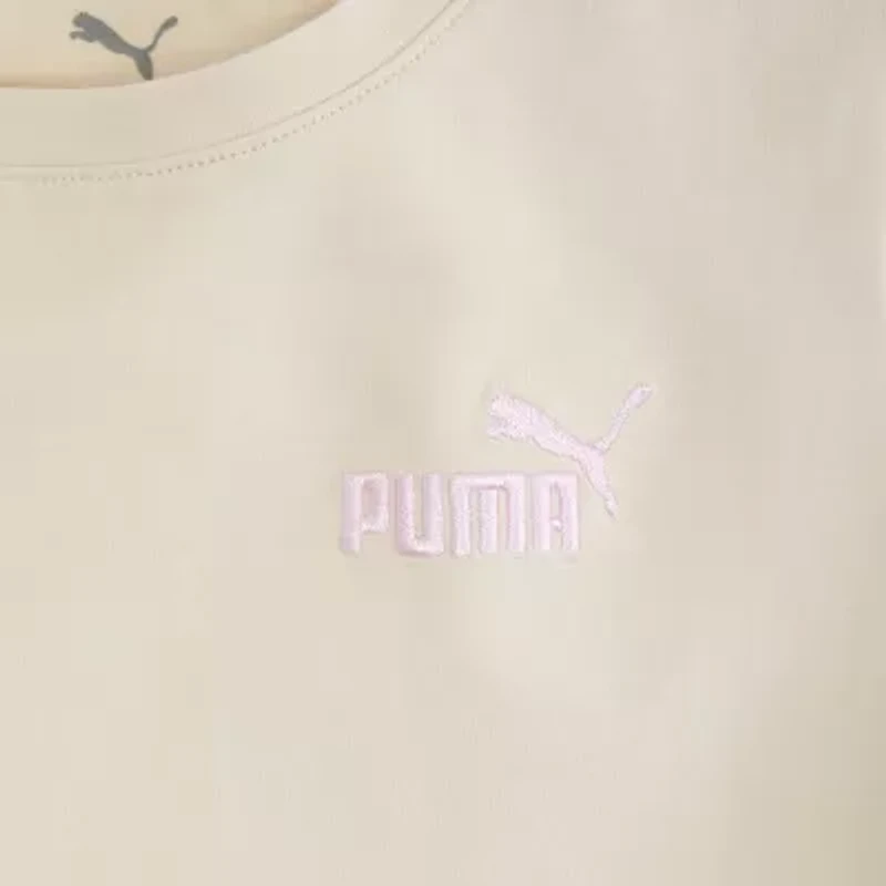 PUMA Big Kid Girls Crew Neck Short Sleeve Regular Fit Graphic T-Shirt