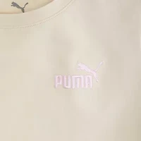 PUMA Big Kid Girls Crew Neck Short Sleeve Regular Fit Graphic T-Shirt