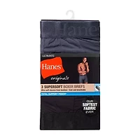 Hanes Originals Supersoft Total Support Pouch Mens 3 Pack Boxer Briefs Uosba3