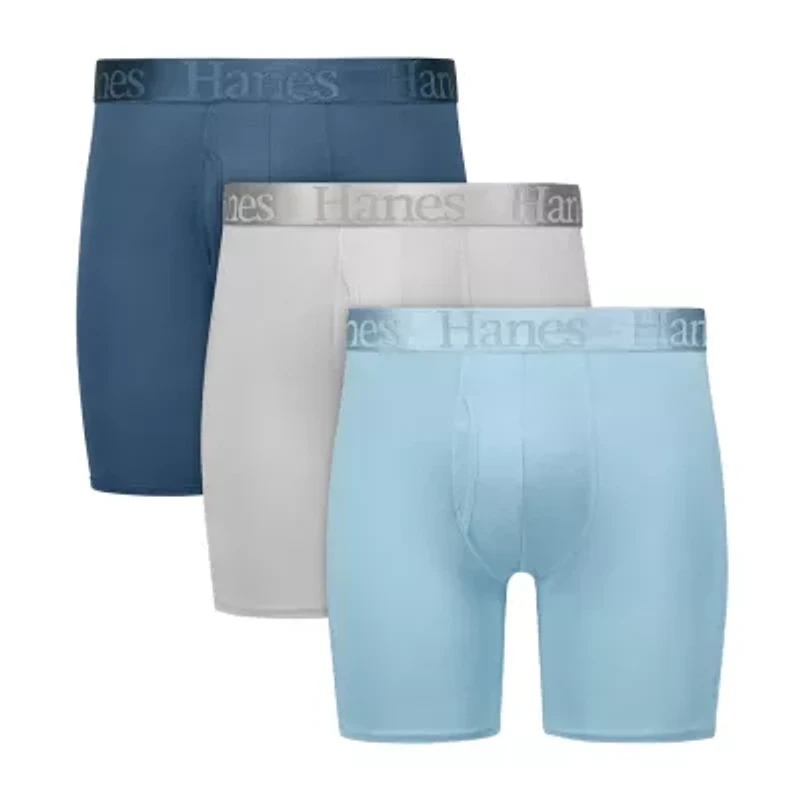 Hanes Originals Supersoft Total Support Pouch Mens 3 Pack Boxer Briefs Uosba3