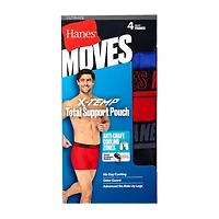 Hanes Moves X-Temp Performance Total Support Pouch Mens 4 Pack Cooling Multi-Pack Trunks Umstc4