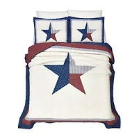 Modern Heirloom Texas Lone Star 3-pc. Reversible Quilt Set