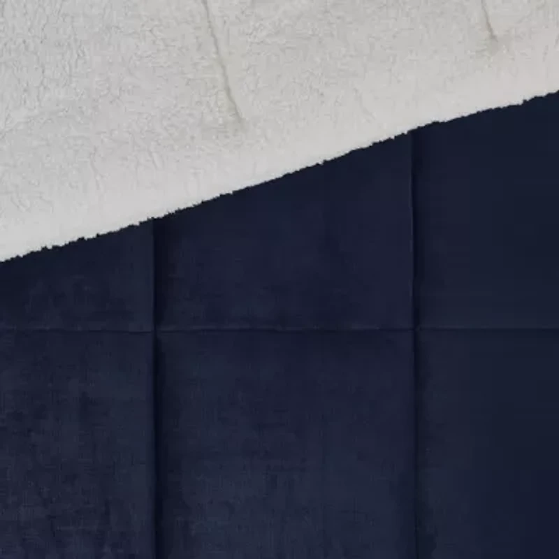 Woolrich Alton Plush to Sherpa Down Alternative Comforter Set with Throw Pillow