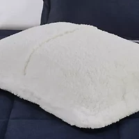 Woolrich Alton Plush to Sherpa Down Alternative Comforter Set with Throw Pillow