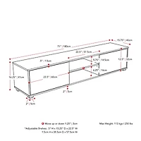 Hollywood TV Stand with Pillar Legs
