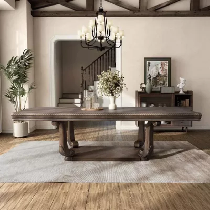 Seven Oaks Rectangular Wood-Top Dining Table
