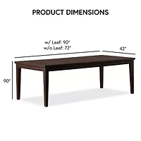 Hinwitz Rectangular Wood-Top Dining Table