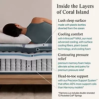 Beautyrest Harmony Lux Coral Island 13.5" Extra Firm Tight Top - Mattress + Adjustable Base