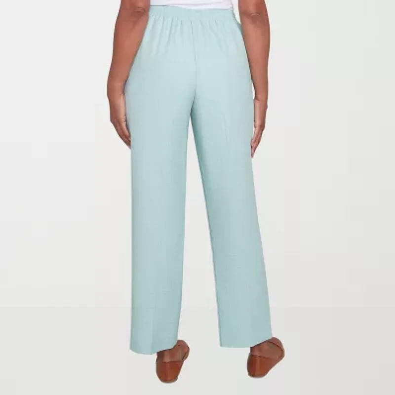 Alfred Dunner Kensington Garden Womens Straight Mid Rise Pull-On Pant