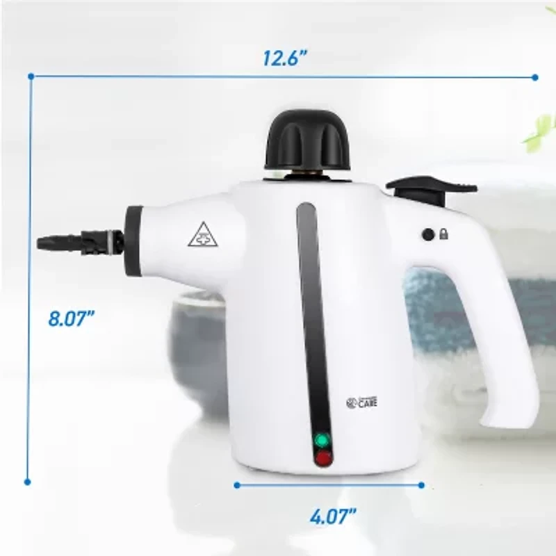 Commercial Care Handheld Steam Cleaner with 9-Piece Accessory Set
