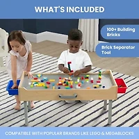 Delta Children Play And Store Building Bricks Play Table Building Set 100-pc.