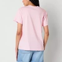 New World Womens Crew Neck Short Sleeve Loose Fit Care Bears Juniors Graphic T-Shirt