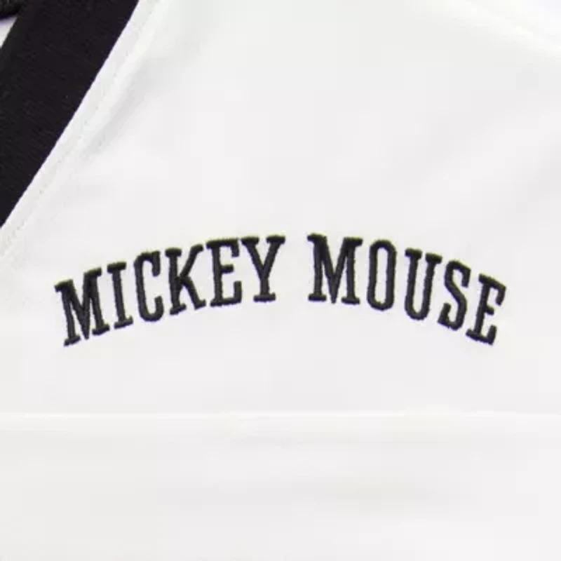 Football Womens V Neck Short Sleeve Mickey and Friends Juniors Jersey