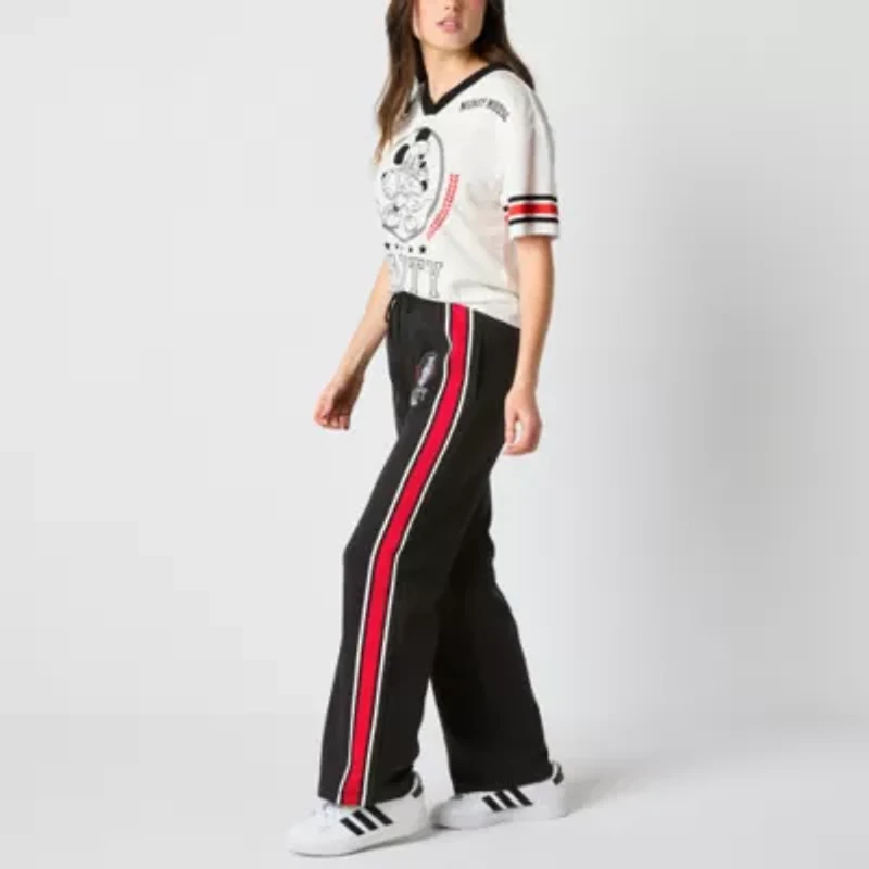 Womens Juniors Straight Mickey and Friends Track Pant