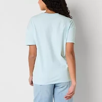 Portofino Boyfriend Tee Womens Crew Neck Short Sleeve Regular Fit Juniors Graphic T-Shirt