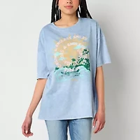 Celestial Oversized Tee Womens Crew Neck Short Sleeve Juniors Graphic T-Shirt