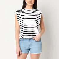 a.n.a Womens Crew Neck Sleeveless T-Shirt