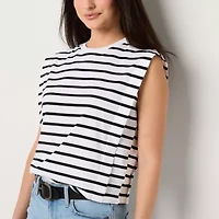 a.n.a Womens Crew Neck Sleeveless T-Shirt