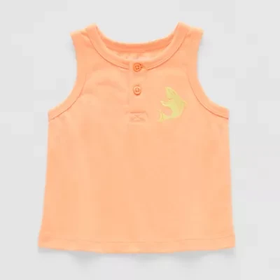 Okie Dokie Baby Boys Henley Neck Sleeveless Tank Top
