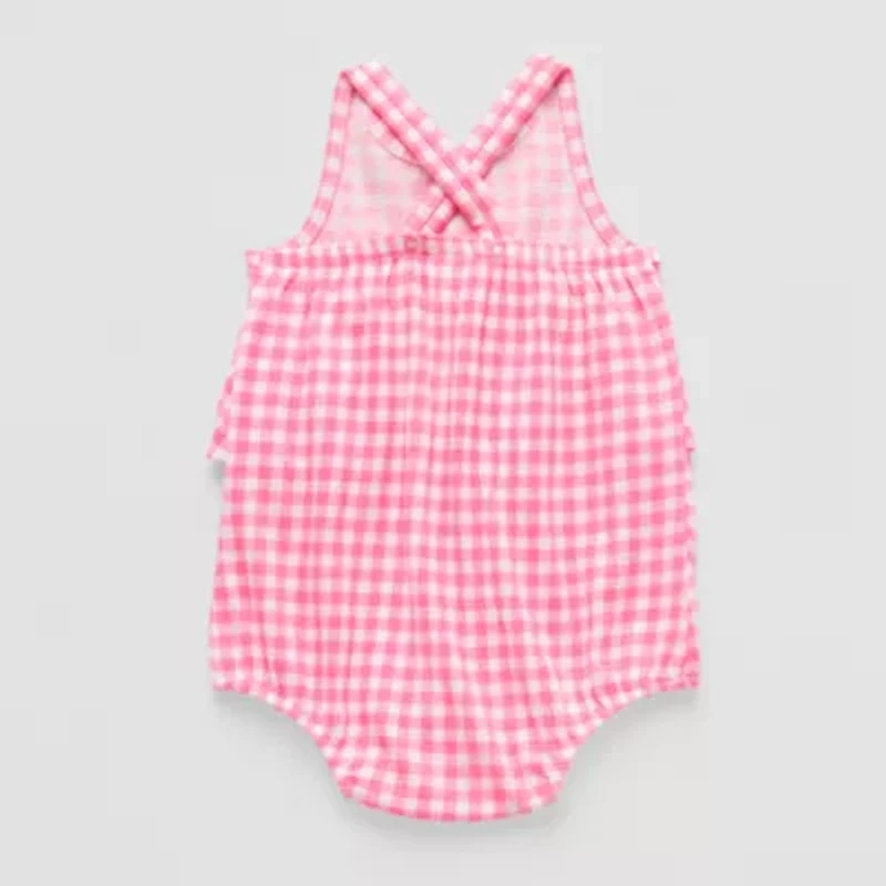 Okie Dokie Baby Girls Sleeveless Gingham Romper
