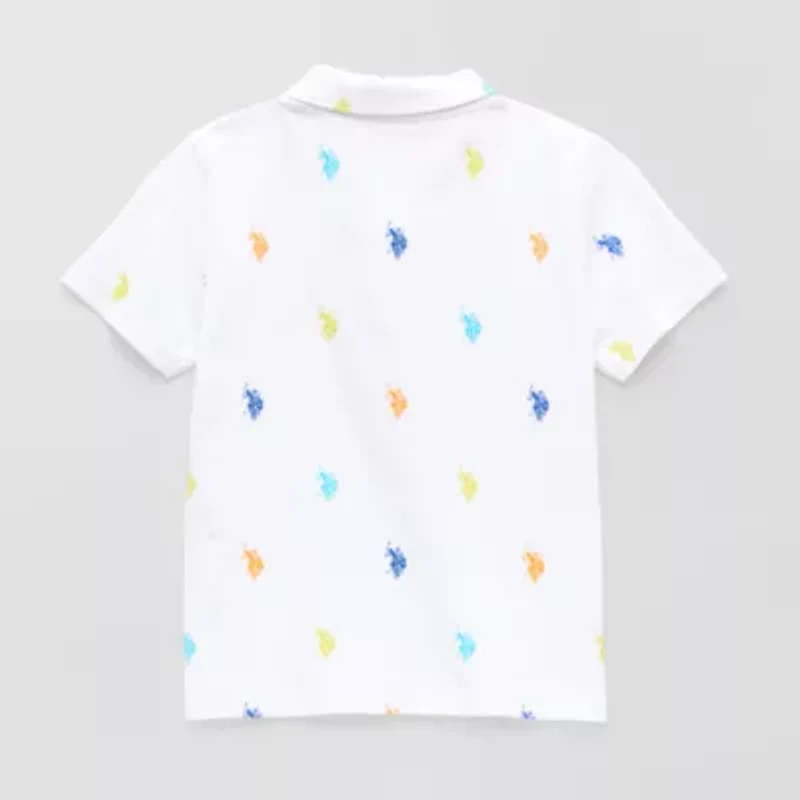 U.S. Polo Assn. Toddler Boys Y Neck Short Sleeve Classic Fit Shirt