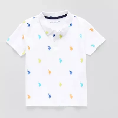 U.S. Polo Assn. Toddler Boys Y Neck Short Sleeve Classic Fit Shirt