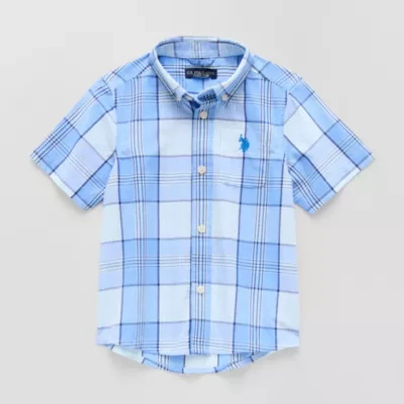U.S. Polo Assn. Toddler Boys Short Sleeve Classic Fit Button-Down Shirt