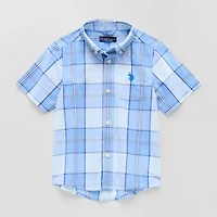 U.S. Polo Assn. Toddler Boys Short Sleeve Classic Fit Button-Down Shirt