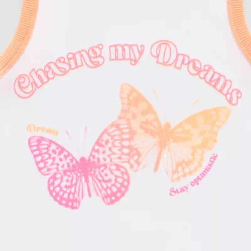 Thereabouts Little & Big Kid Girls Round Neck Sleeveless Tank Top